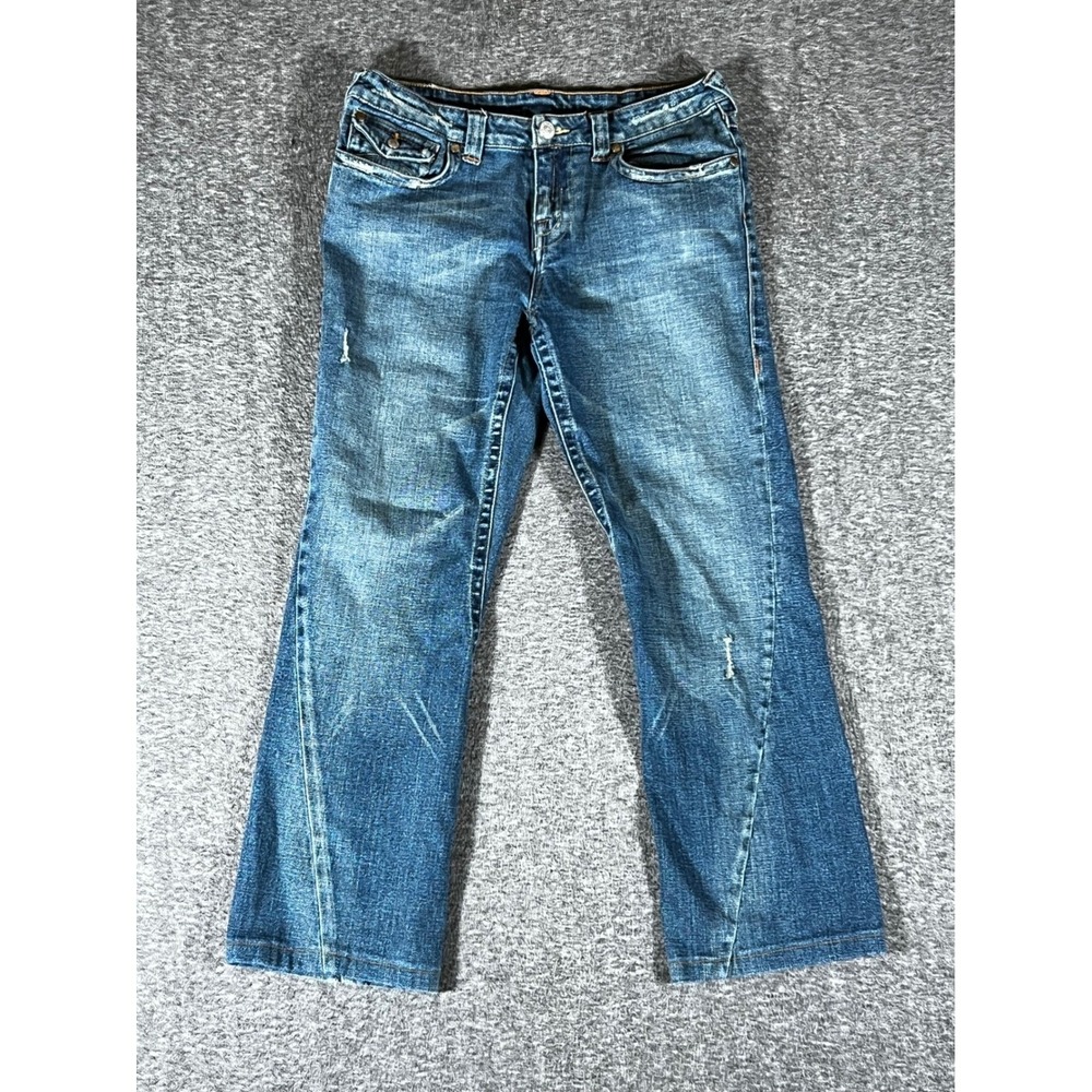 True Religion‎ Joey Flare Jeans Womens 36x29 Twisted Seam Low Rise Y2K